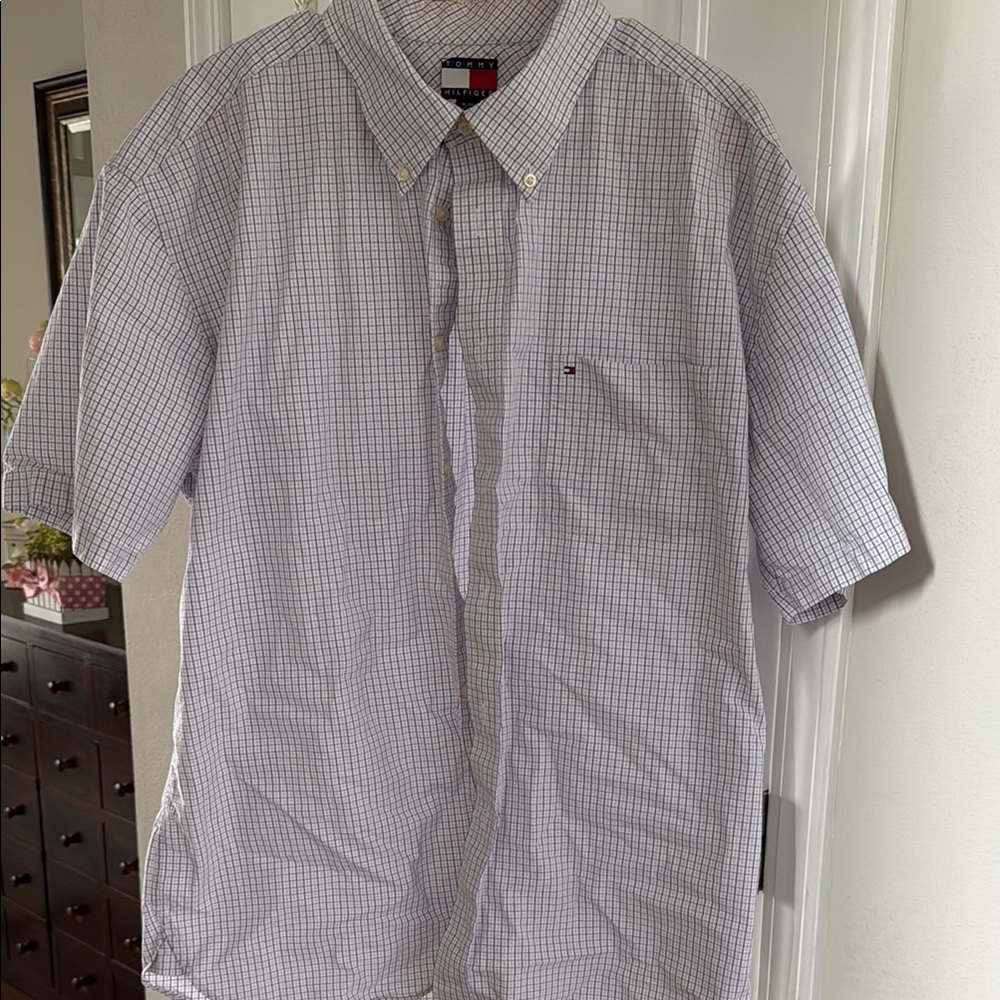 Tommy Hilfiger Men's White Checkered Shirt